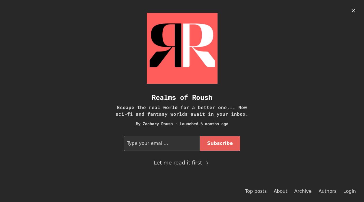 Realms of Roush newsletter image