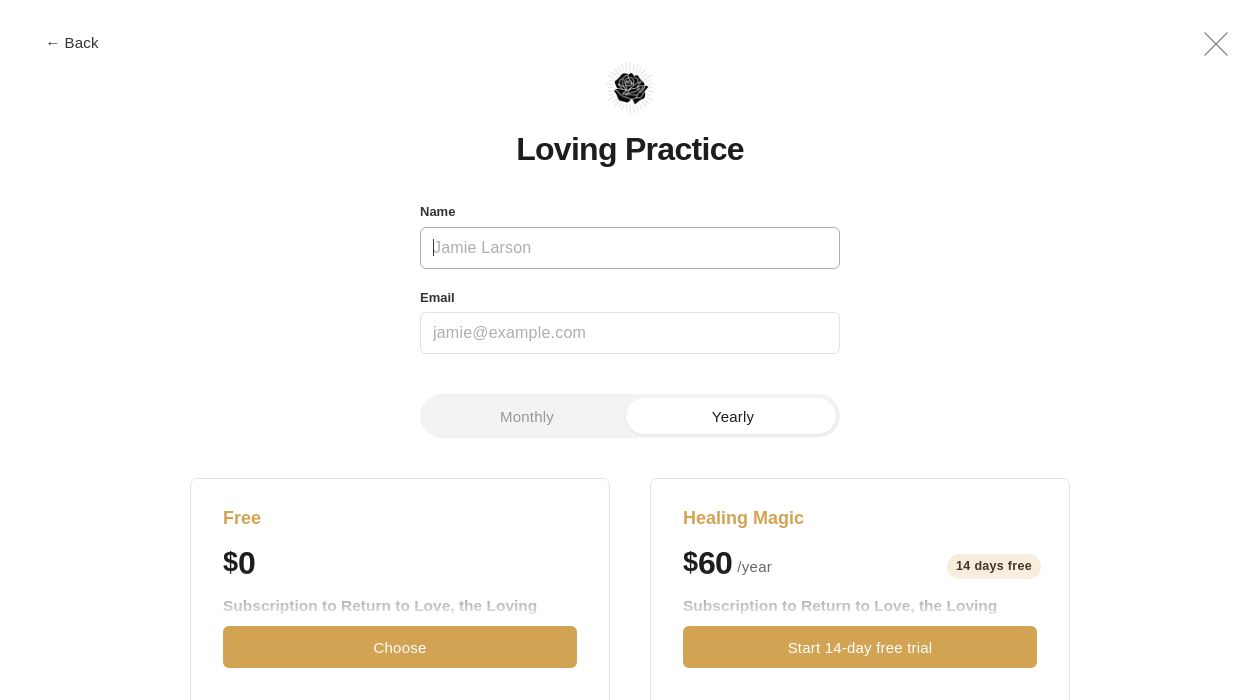Return to Love newsletter image
