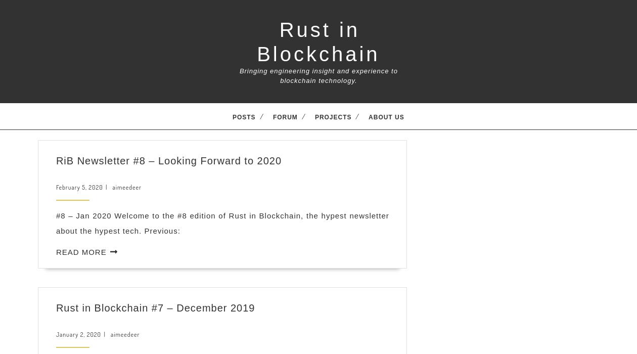Rust in Blockchain newsletter image