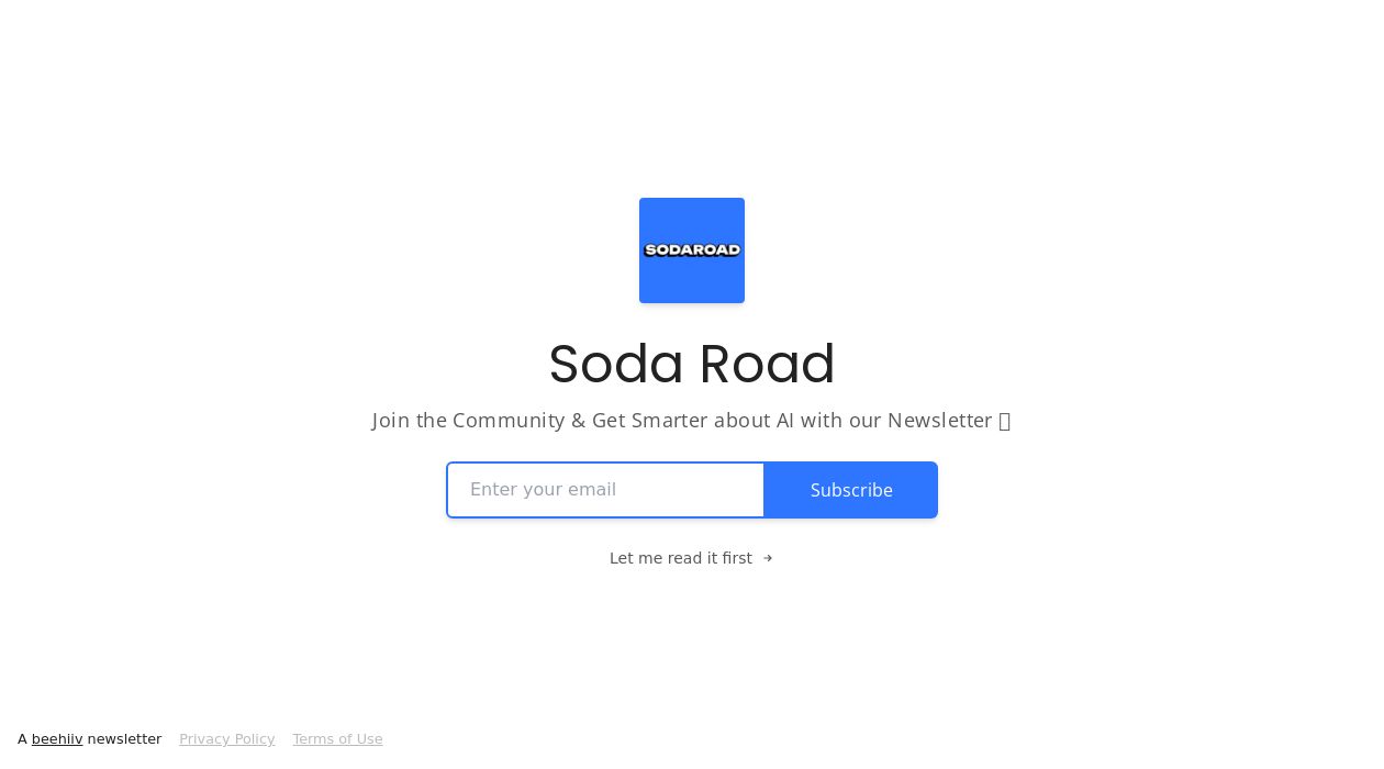 Soda Road newsletter image