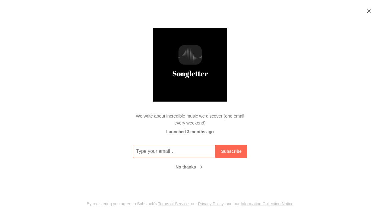 Songletter newsletter image