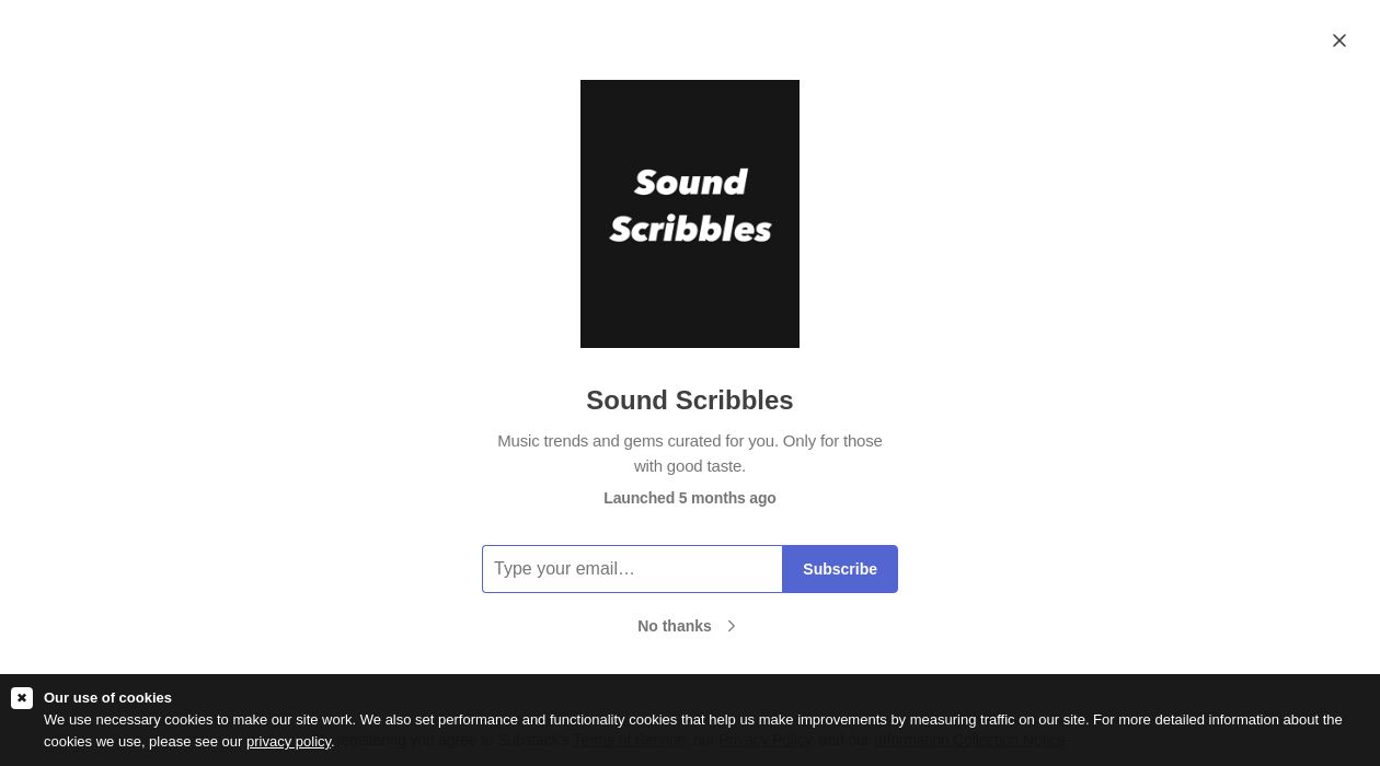 Sound Scribbles newsletter image