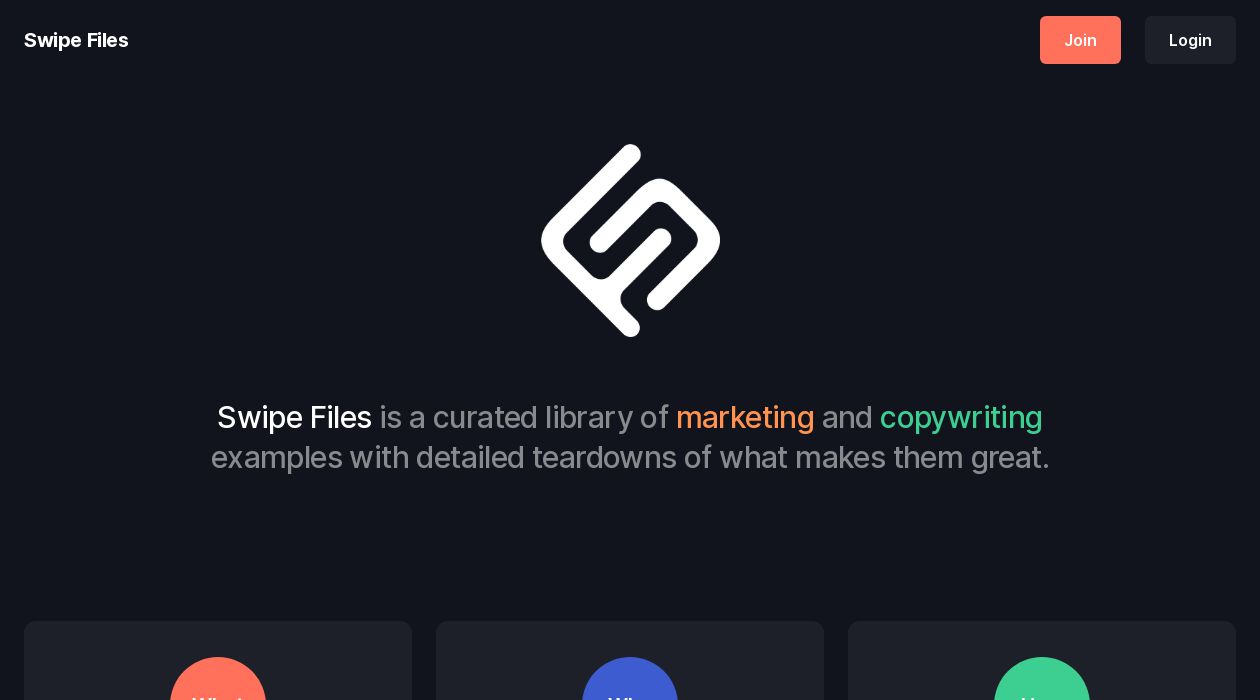 Swipe Files newsletter image