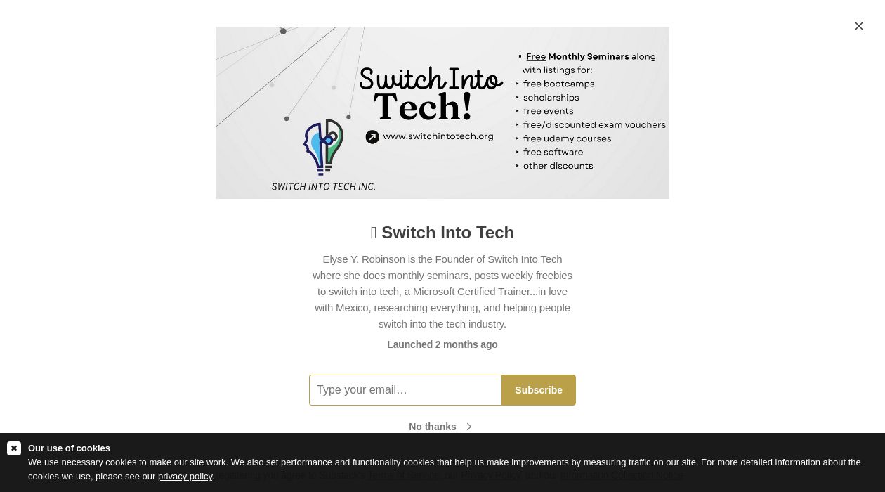 Switch Into Tech newsletter image