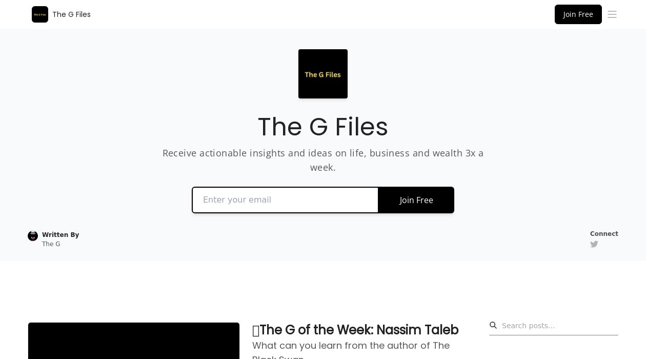 The G Files newsletter image