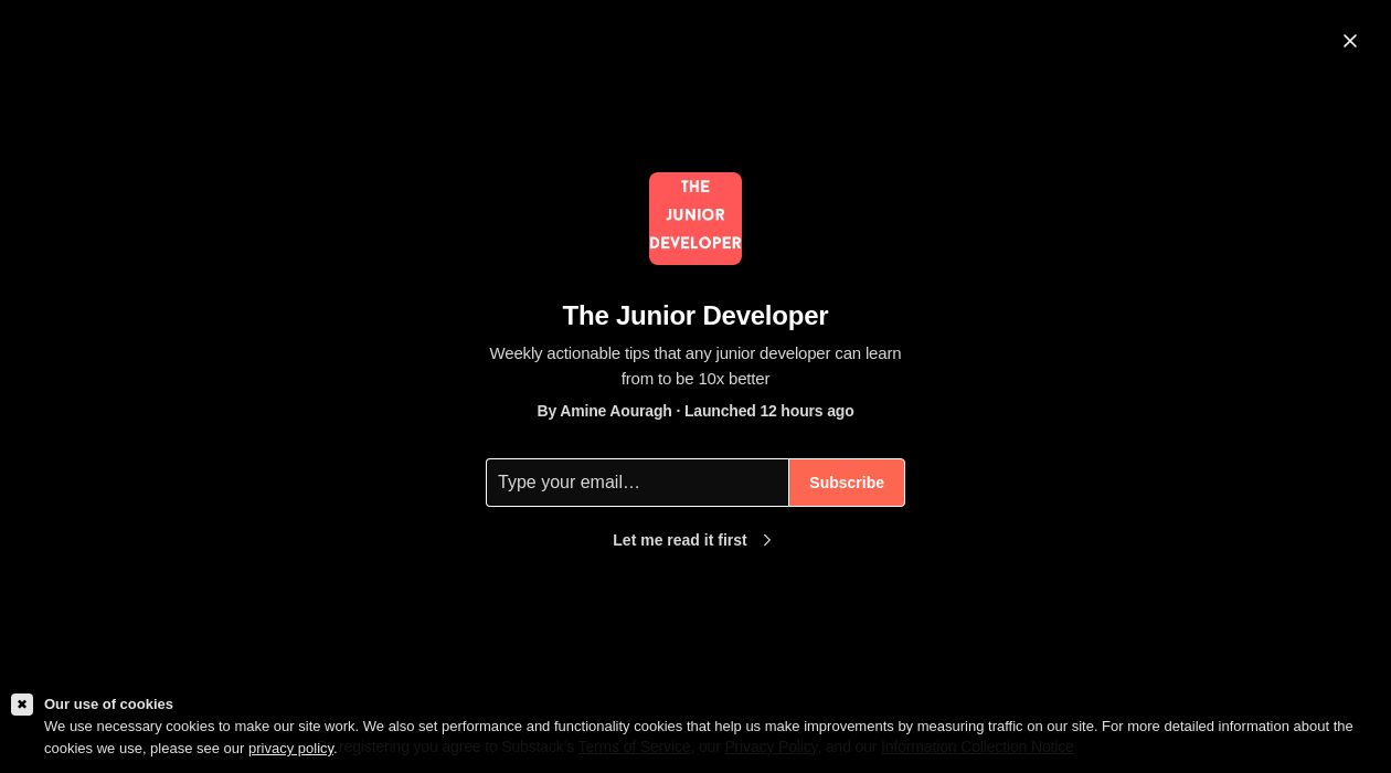 The Junior Developer newsletter image