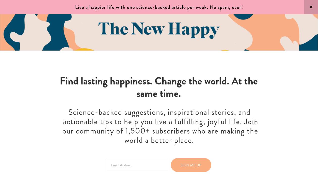 The New Happy newsletter image