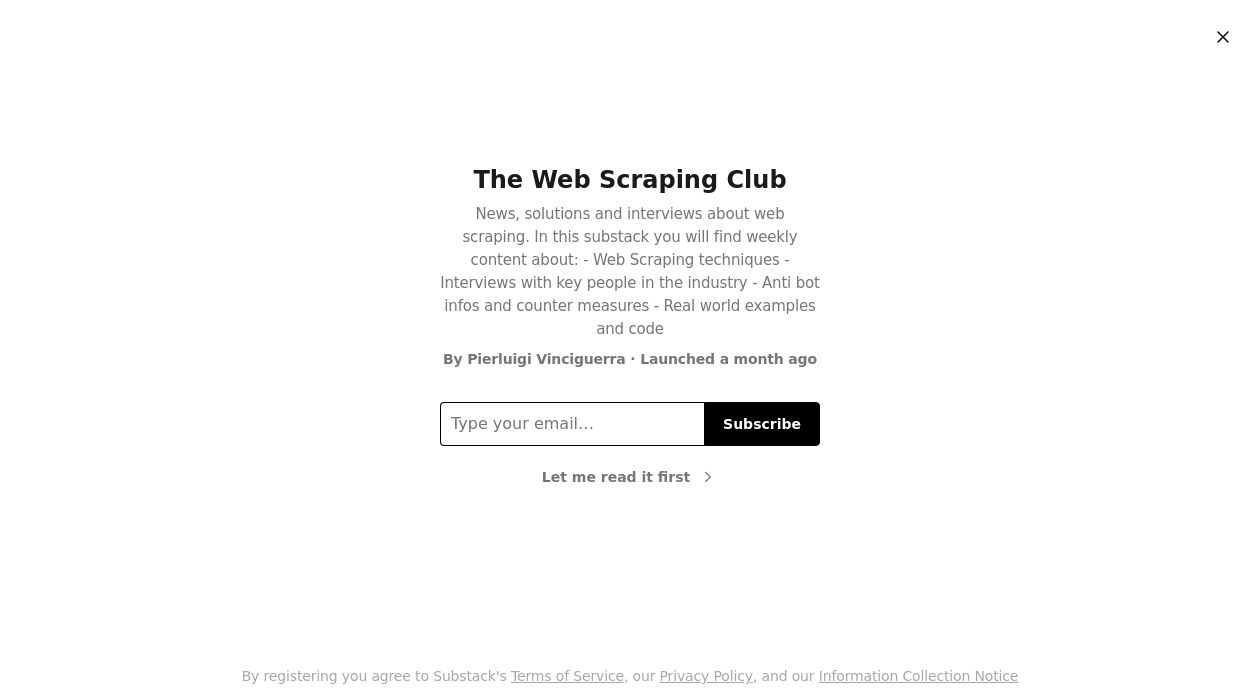 The Web Scraping Club newsletter image