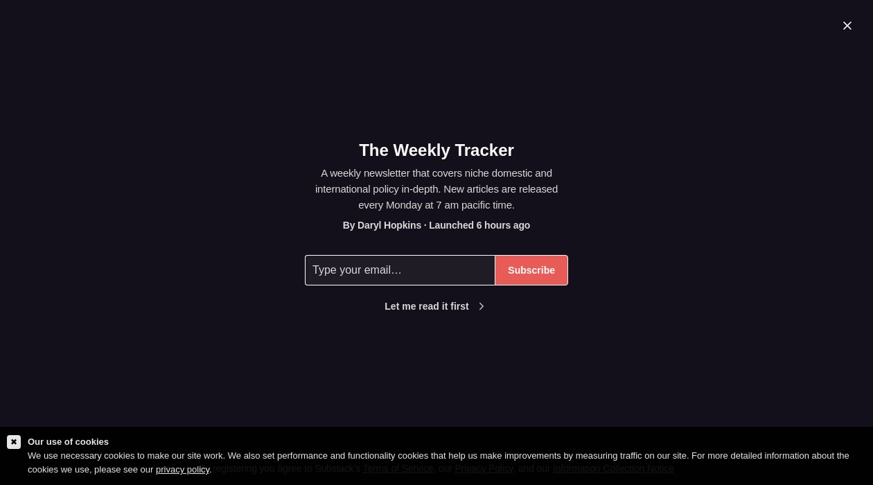 The Weekly Tracker newsletter image