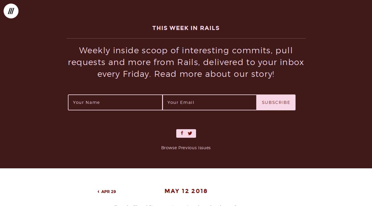 This Week In Rails newsletter image