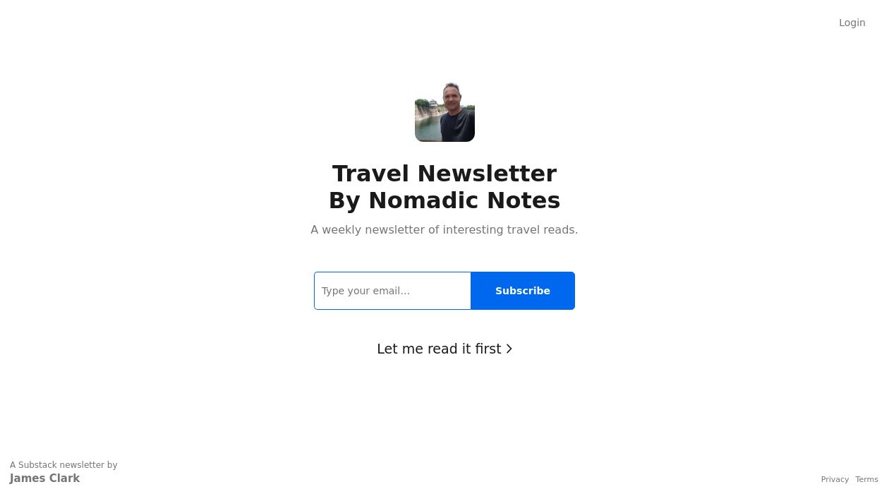 Travel Newsletter by Nomadic Notes newsletter image