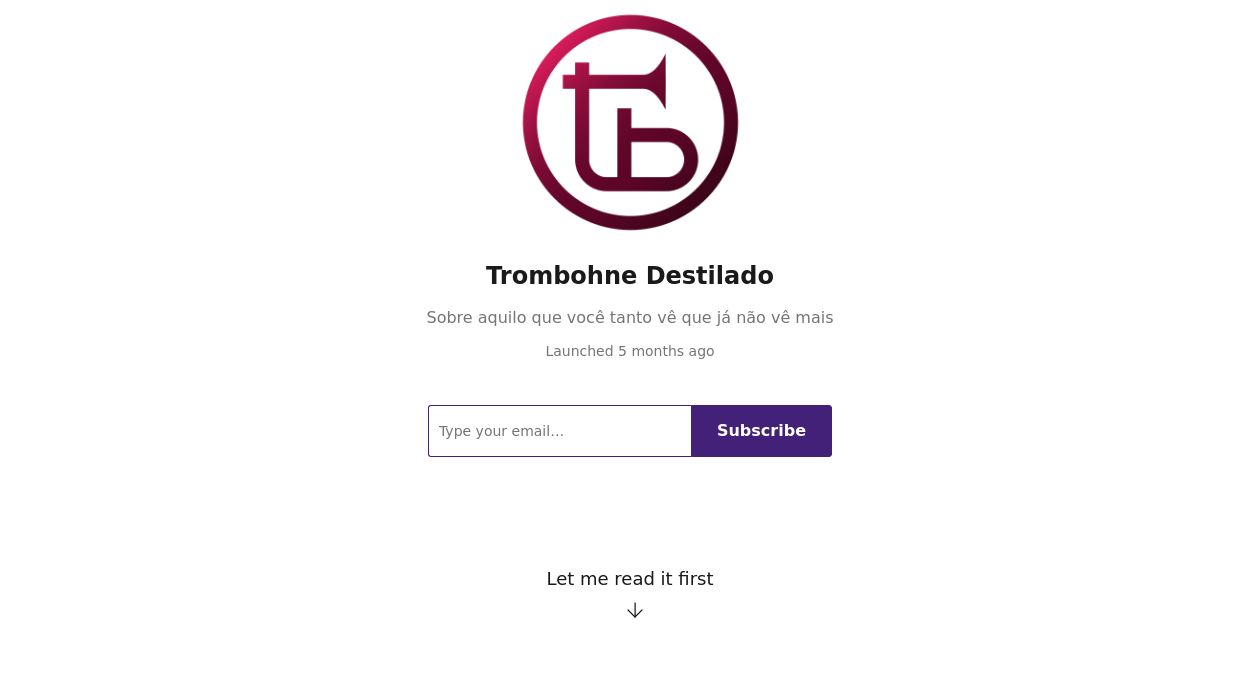 Trombohne Destilado newsletter image