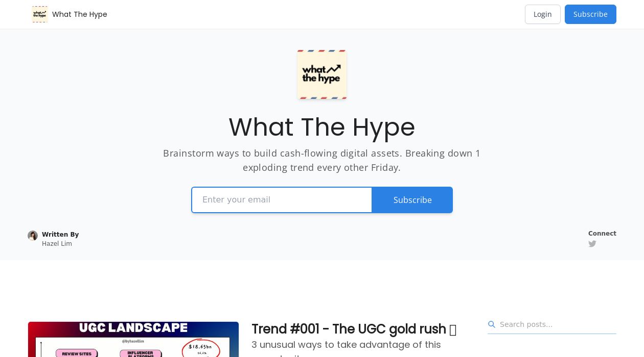 What The Hype newsletter image
