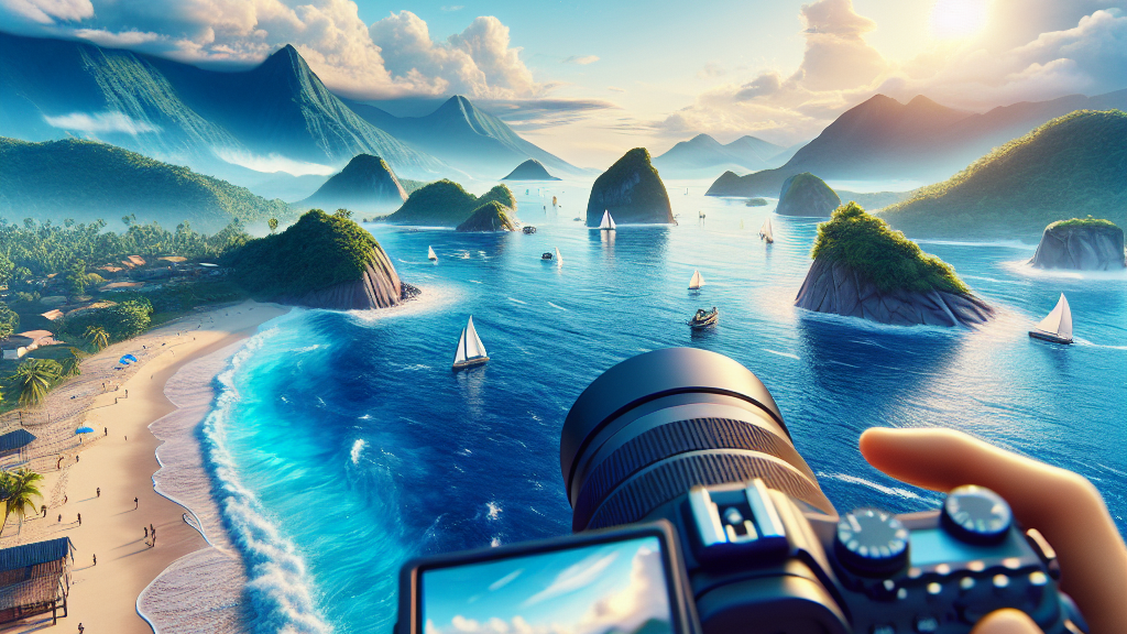 푸른 바다와 해변의 풍경