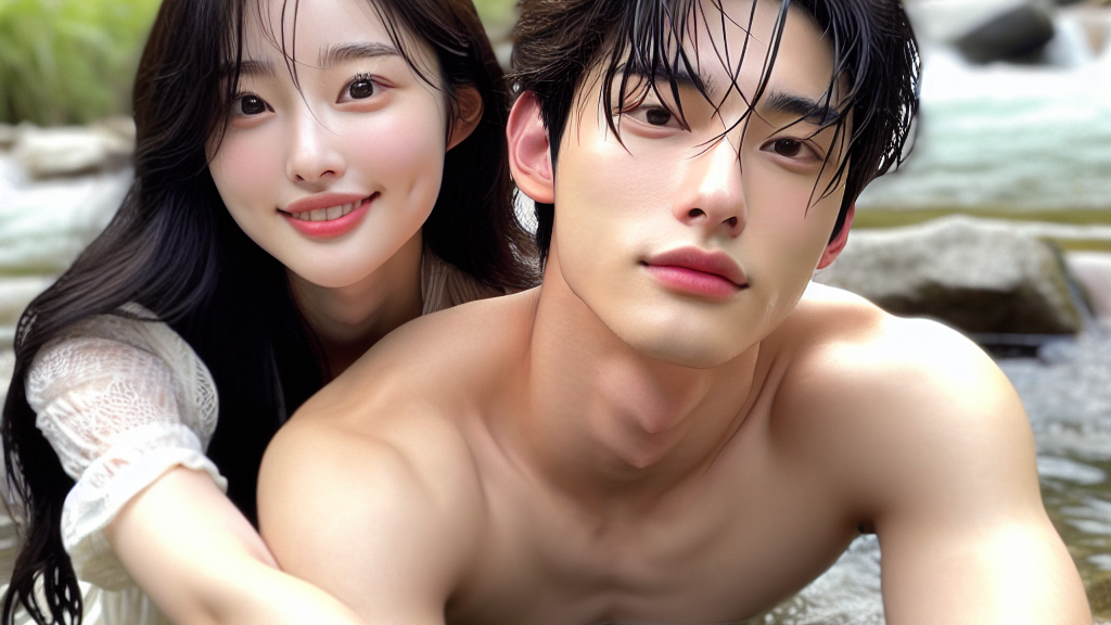 계곡에서 물놀이하는 사람들