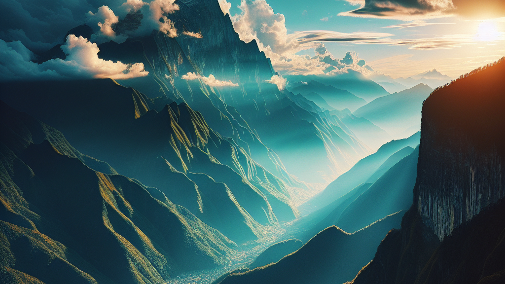 산 정상에서 바라본 풍경