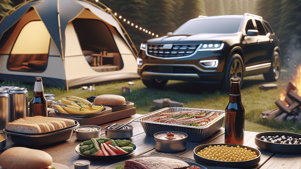 캠핑장에서 차박하는 모습