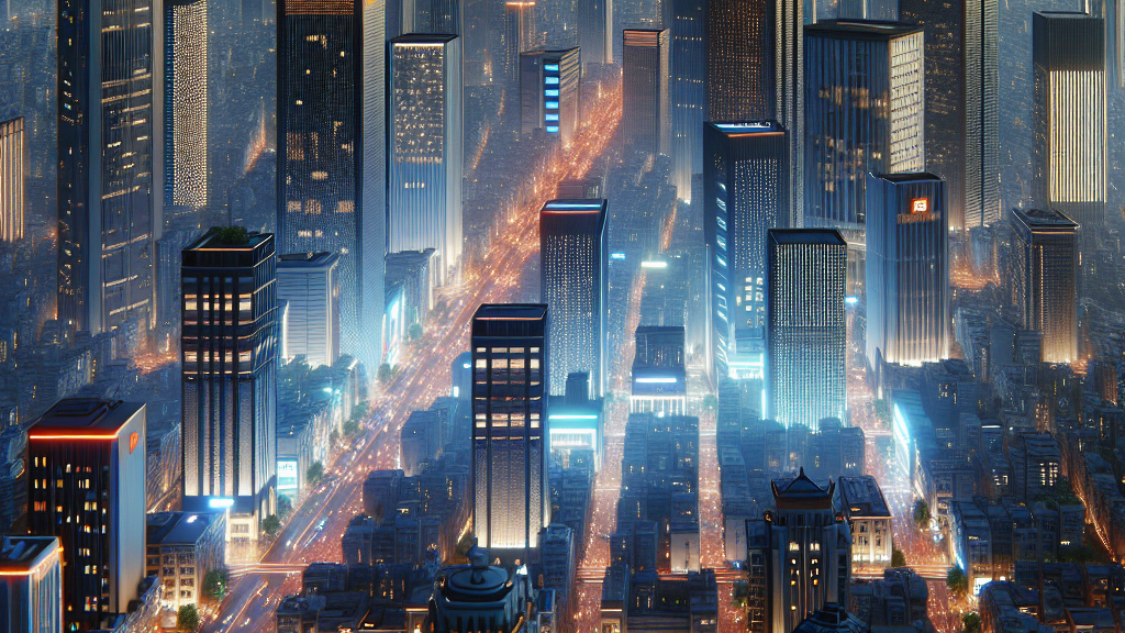 홀로그램으로 회의하는 사람들