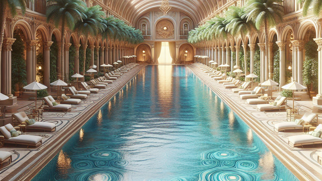 고급스러운 호텔 수영장