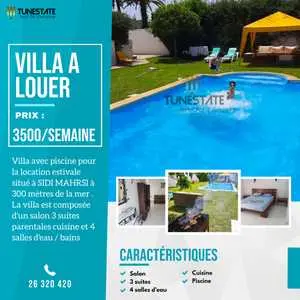 VILLA A LOUER A SIDI MAHRSI