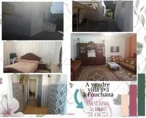 à vendre Villa spacieuse s+3 avec studio à fouchana