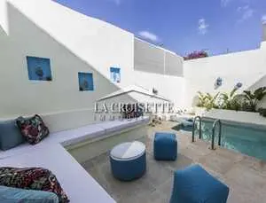 Villa S+3 meublée avec piscine aux Jardins de Carthage MVL0653