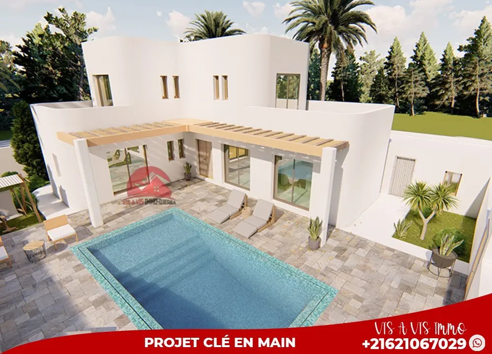 NOUVEAU MODÈLE DE PLAN À CONSTRUIRE À DJERBA - RÉF P553