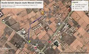Terrain route Menzel Cheker km10