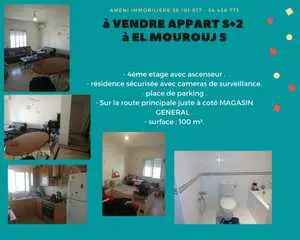 à vendre appartement S+2 à El Mourouj 5