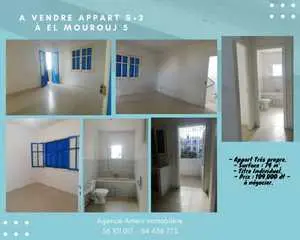 ❤ A vendre appartement s+2 à el Mourouj 5 - en face #Magasin_Aziza.