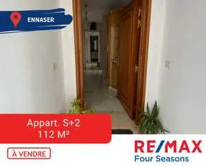 Appartement S+2 à Ennaser 