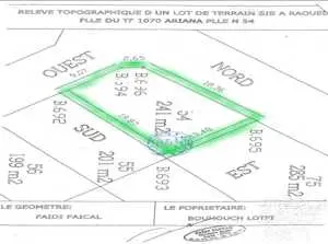 Vente terrain 241m2