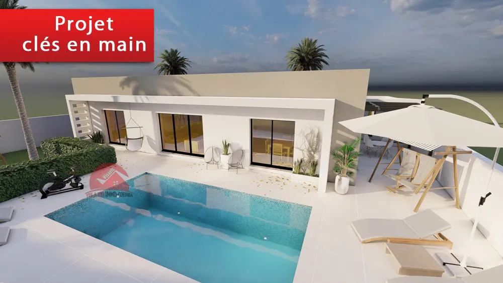 A VENDRE UNE CONSTRUCTION NEUVE CLÉ EN MAIN A HOUMT SOUK DJERBA