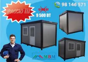 Cabine modulaire 4/2.5/2.5m