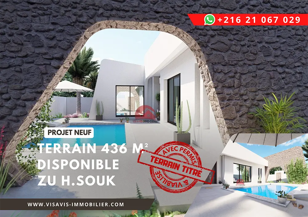 Acheter maison à Djerba achat sur plan sur l'île de Djerba