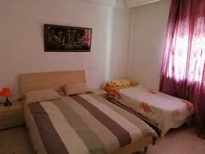 Location appartement trois chambres salon meublé par nuit à Tunis route la marsa