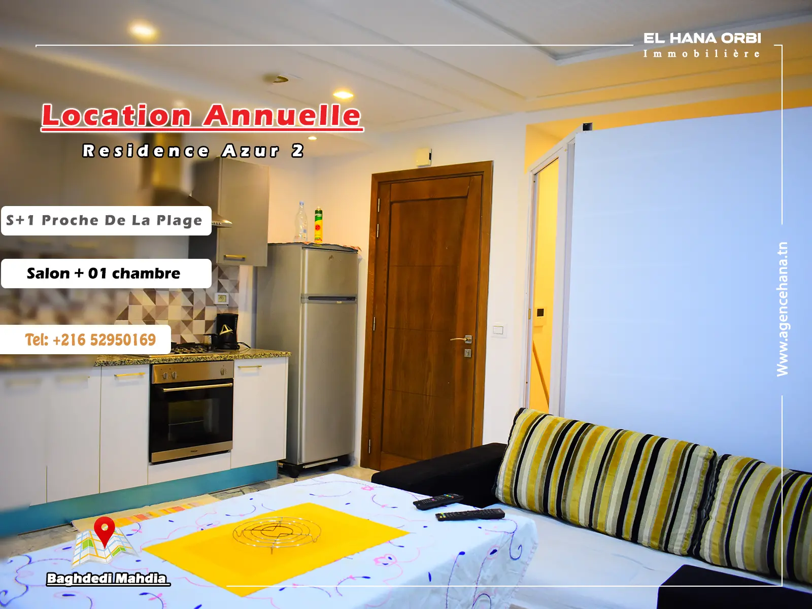 A Louer Appartement S+1 Proche De La Mer