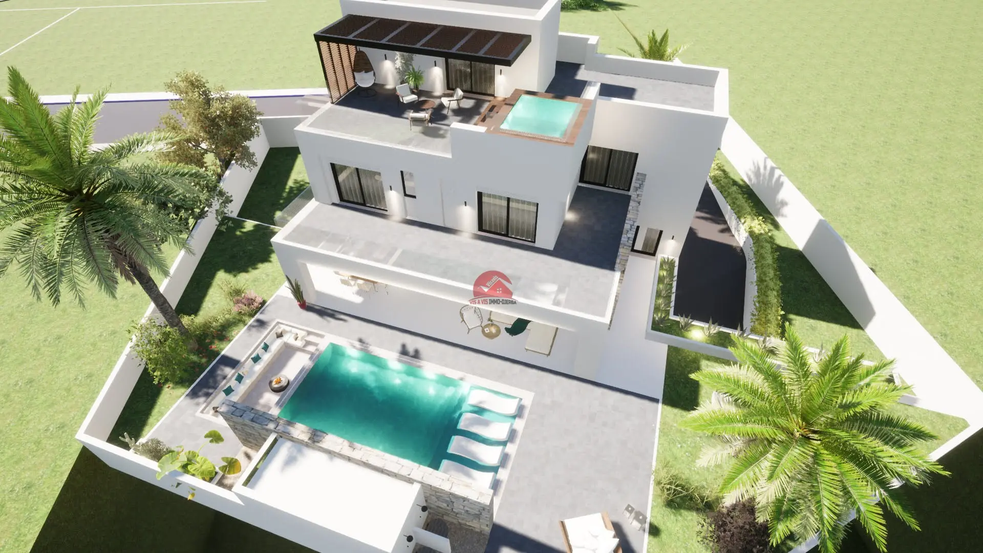 VENTE VILLA HAUT DE GAMME À DJERBA MEZRAYA - RÉF V630