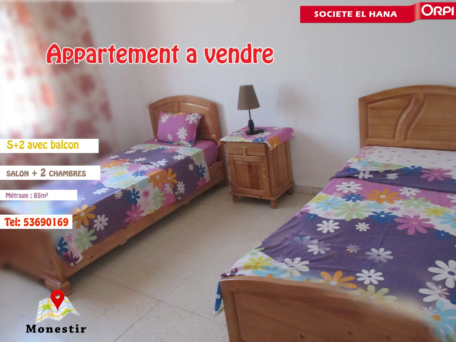 Appartement S+2 À Vendre En Plein Centre Ville Monastir