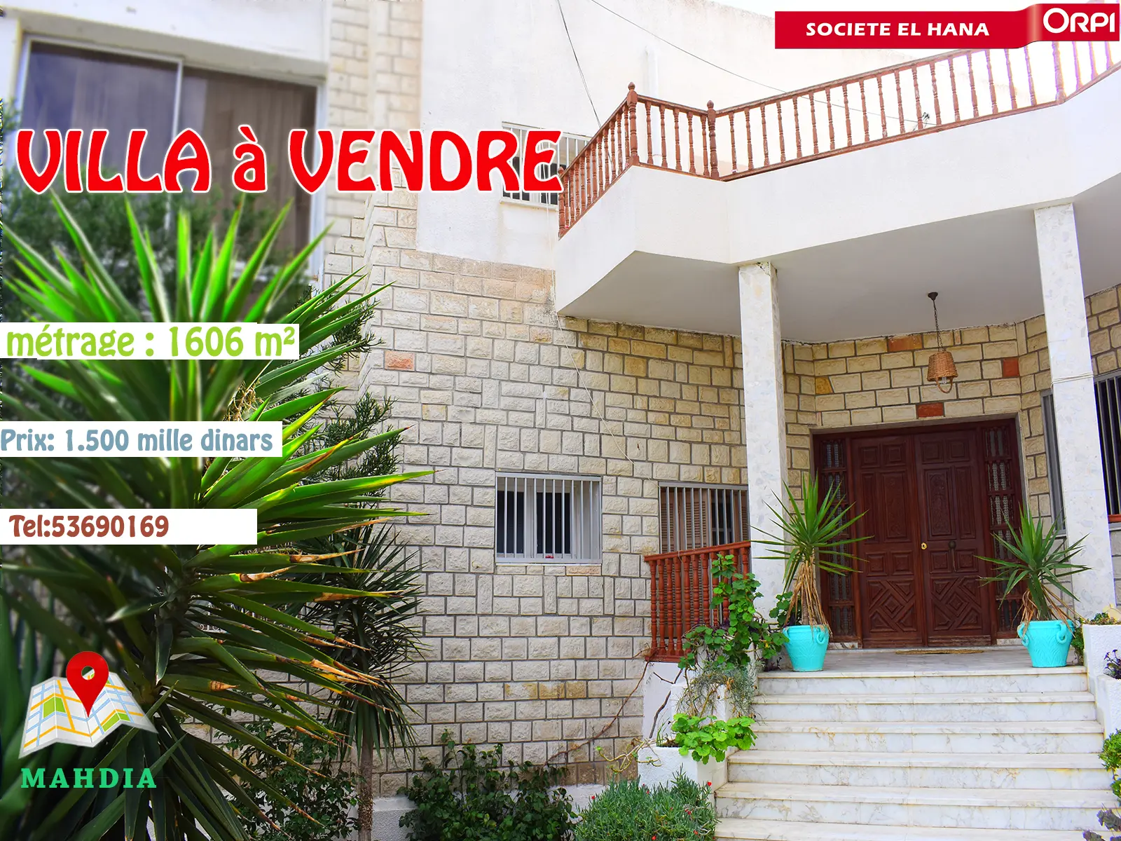 Vendre À Mahdia Maison Sur Un Grand Terrain De 1606 M²