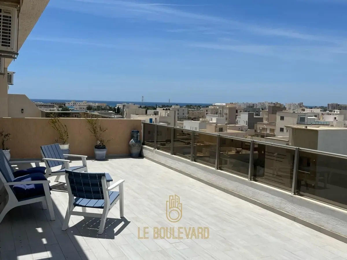 Appartement S+2 de Prestige à Vendre : Terrasse Vue Mer 