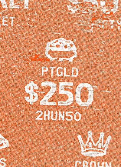 The back side of the promotional showcard for the exhibition 'Leedback Foops' by This is a House Gallery.