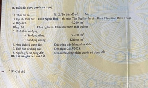 HouseZy - Chính chủ Bán đất rẻ đẹp làm trang trại Bình Thuận, bằng phẳng không ao hồ, đường xe tải tận nơi - QL55, Tân Nghĩa, Hàm Tân, Bình Thuận, gần Hồ Sông Dinh