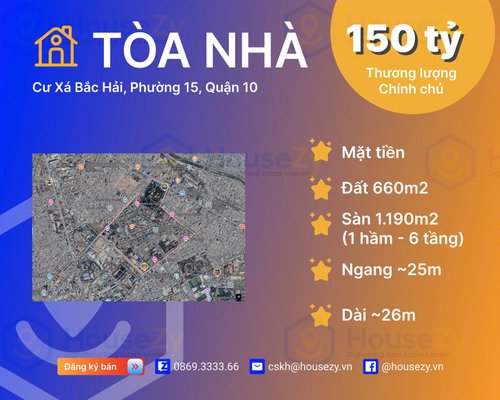 Hình ảnh Cư xá Bắc Hải, Phường 15, Quận 10 - Hiếm có - Bán tòa nhà 25m x 26m - 1 hầm - 6 tầng - Có thang máy