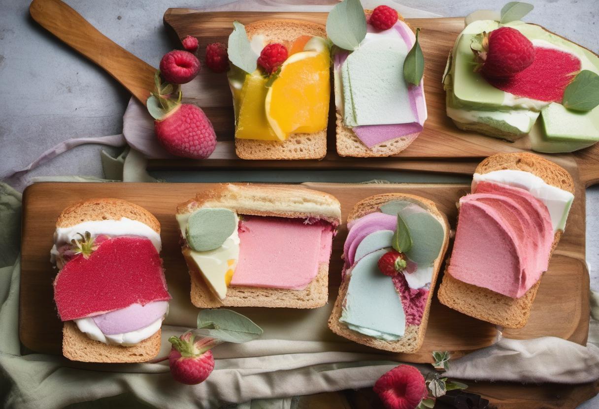 Image showing the final output answering the question: how do I make sorbet sandwiches.