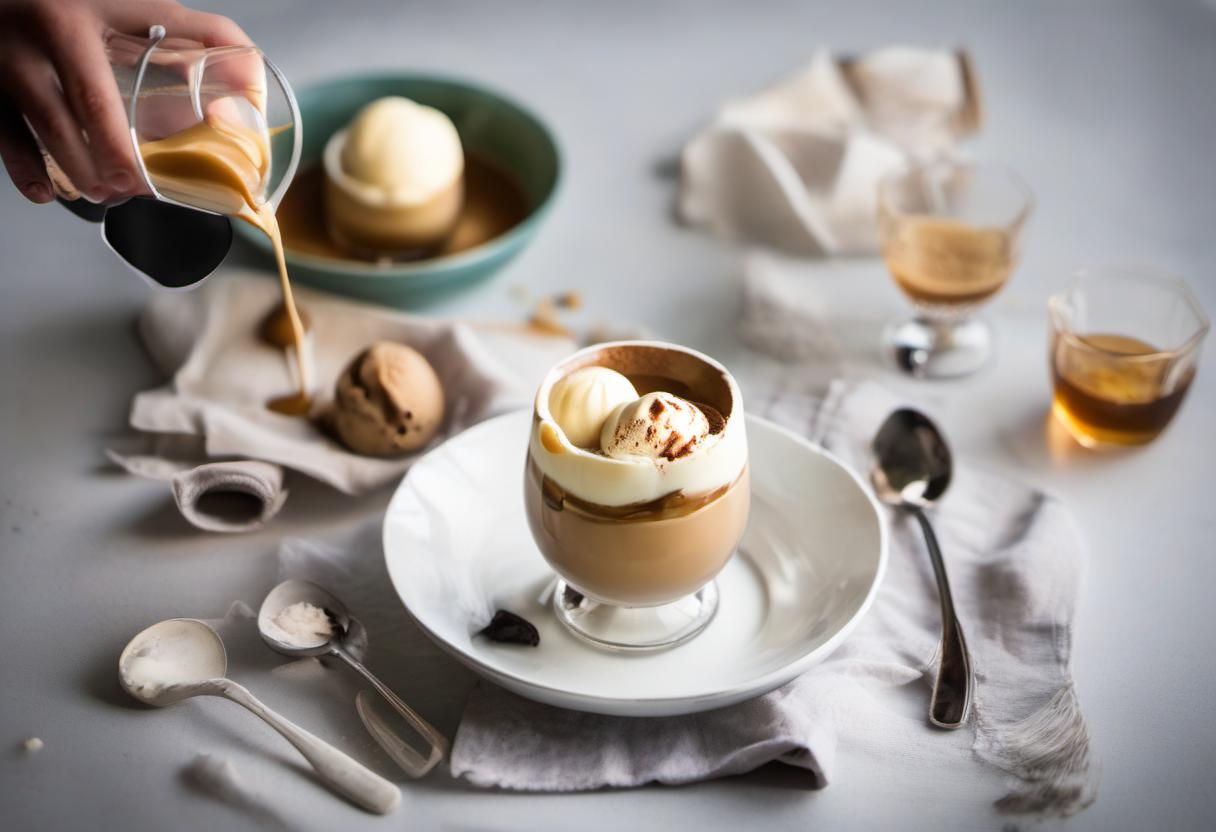Image showing the final output answering the question: pair affogato with unexpected flavors.