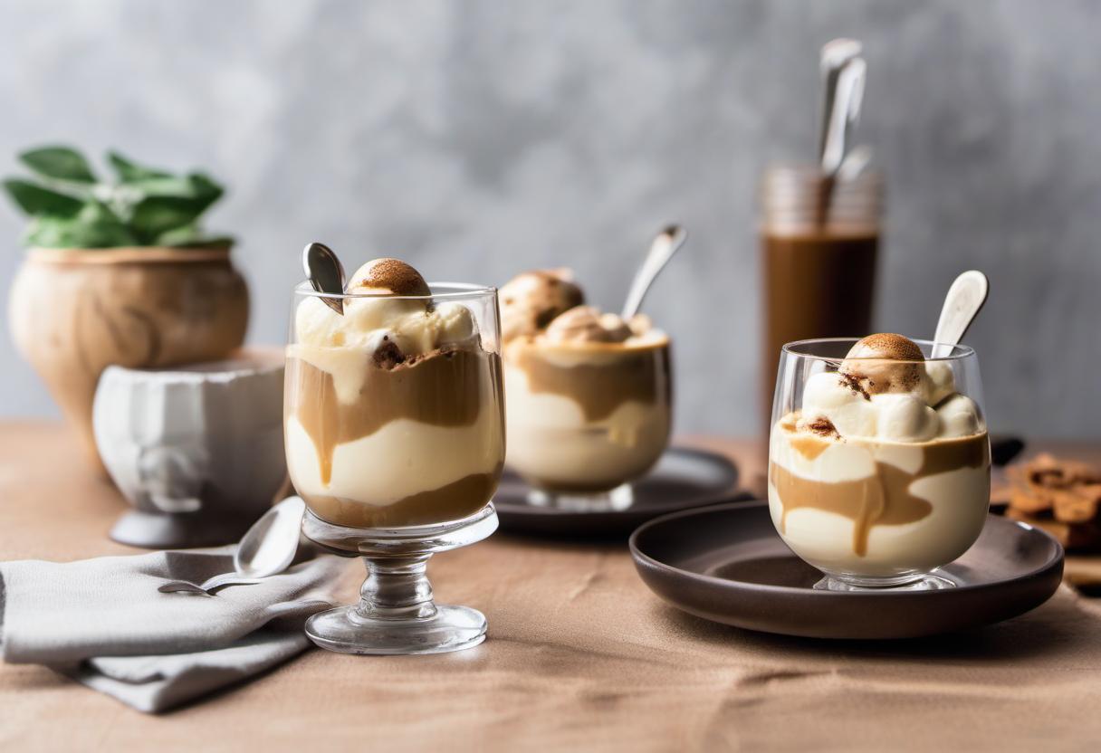 Image showing the final output answering the question: make vegan affogato that tastes divine.