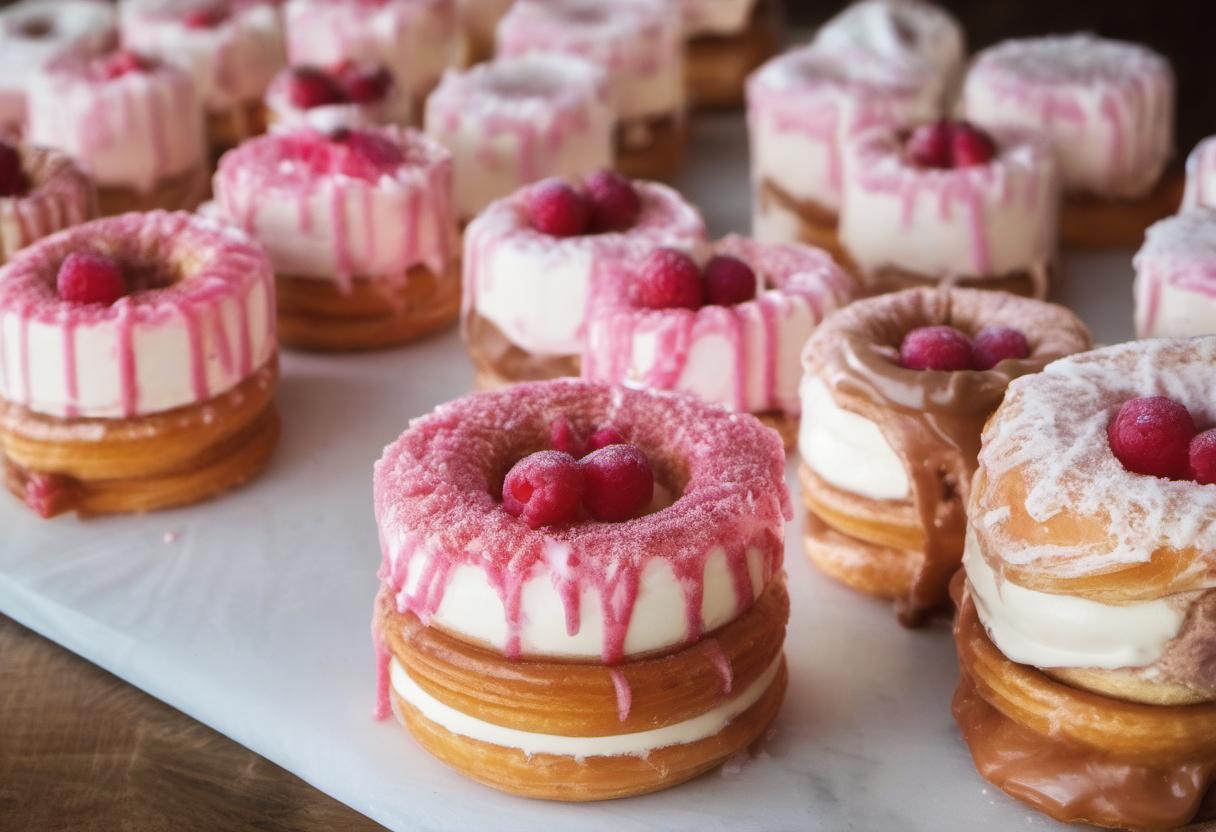 Image showing the final output answering the question: how do I make cronut ice cream sandwiches.