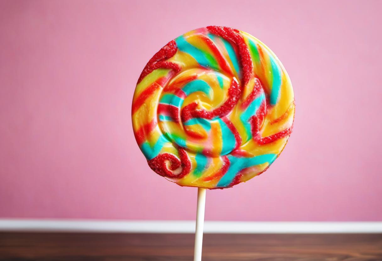 Image showing the final output answering the question: How do I make a giant lollipop.