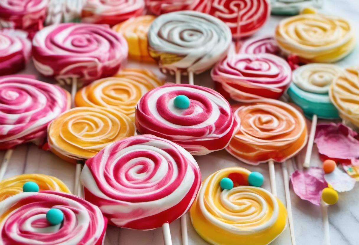 Image showing the final output answering the question: How do I make lollipop decorations for cakes.